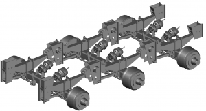 Подвеска двускатная 3*20т высокая широкая рессорная BPW 84284Б-2900004-20